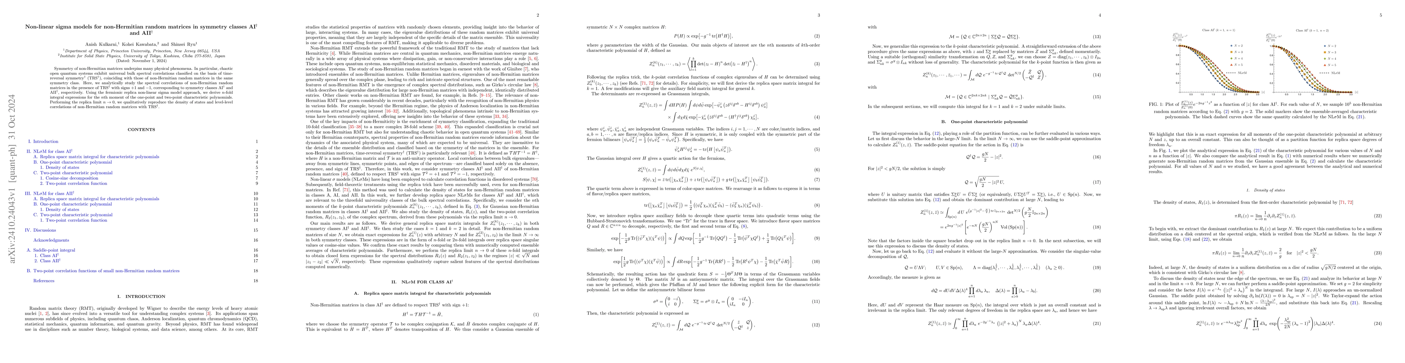 Thumbnail for Non-linear sigma models for non-Hermitian random matrices in symmetry
  classes AI$^{\dagger}$ and AII$^{\dagger}$