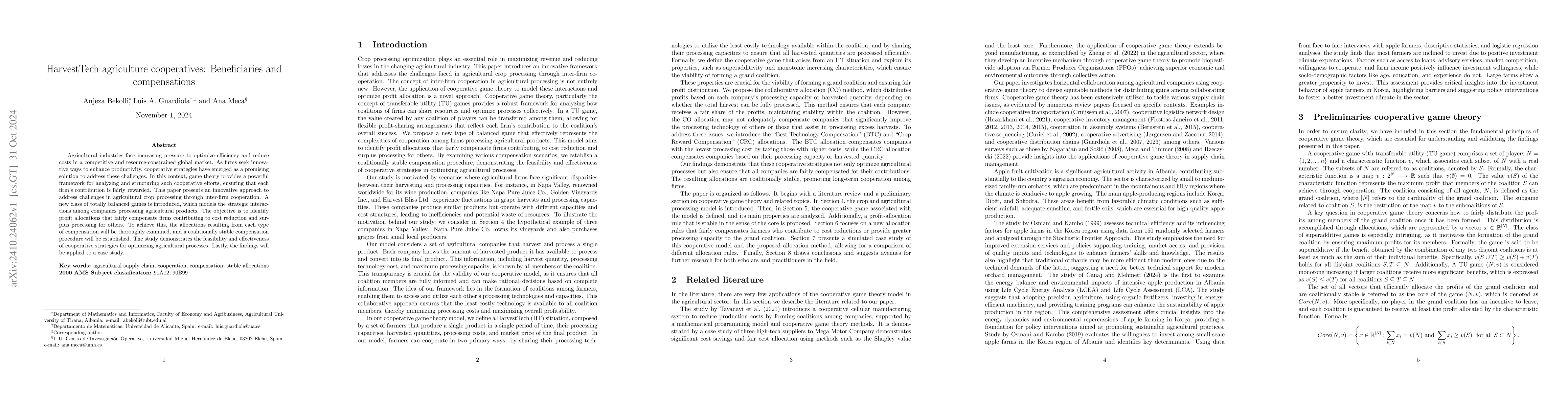 Thumbnail for HarvestTech agriculture cooperatives: Beneficiaries and compensations
