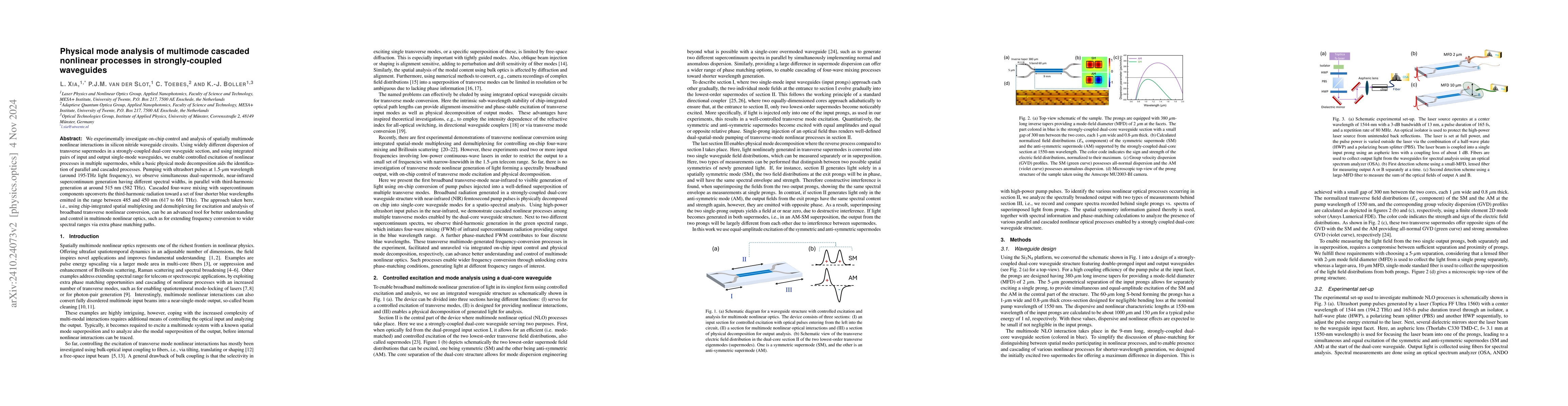 Thumbnail for Physical mode analysis of multimode cascaded nonlinear processes in
  strongly-coupled waveguides
