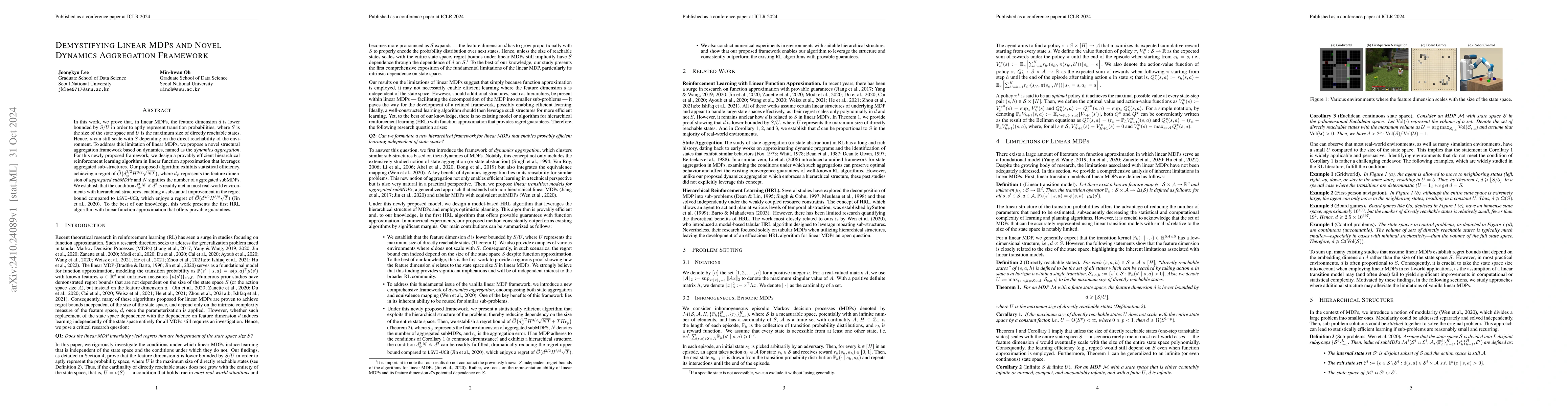 Thumbnail for Demystifying Linear MDPs and Novel Dynamics Aggregation Framework