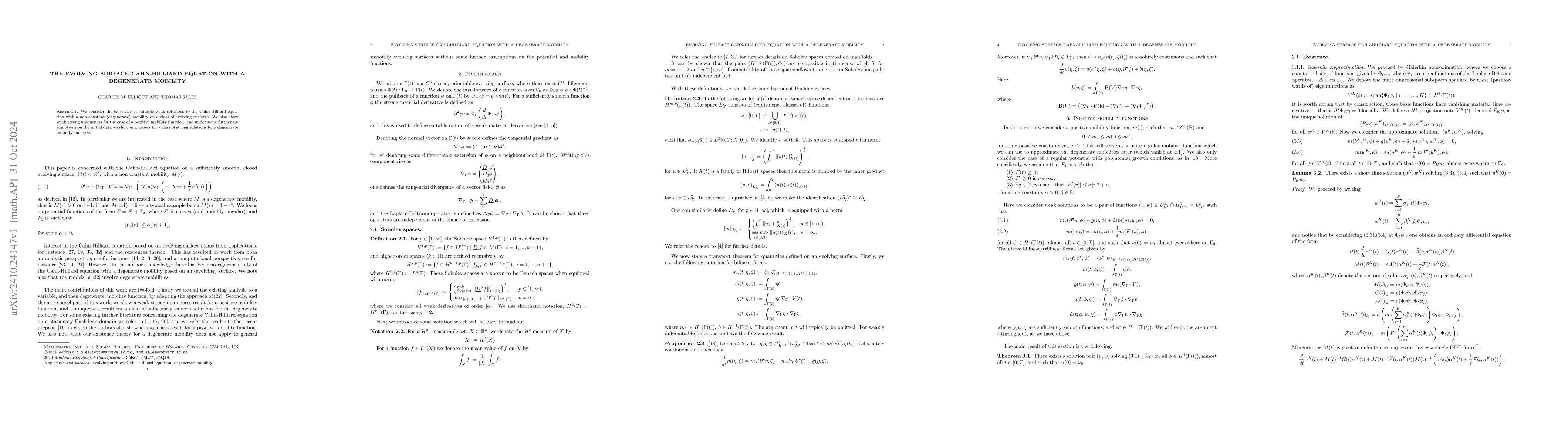 Thumbnail for The evolving surface Cahn-Hilliard equation with a degenerate mobility