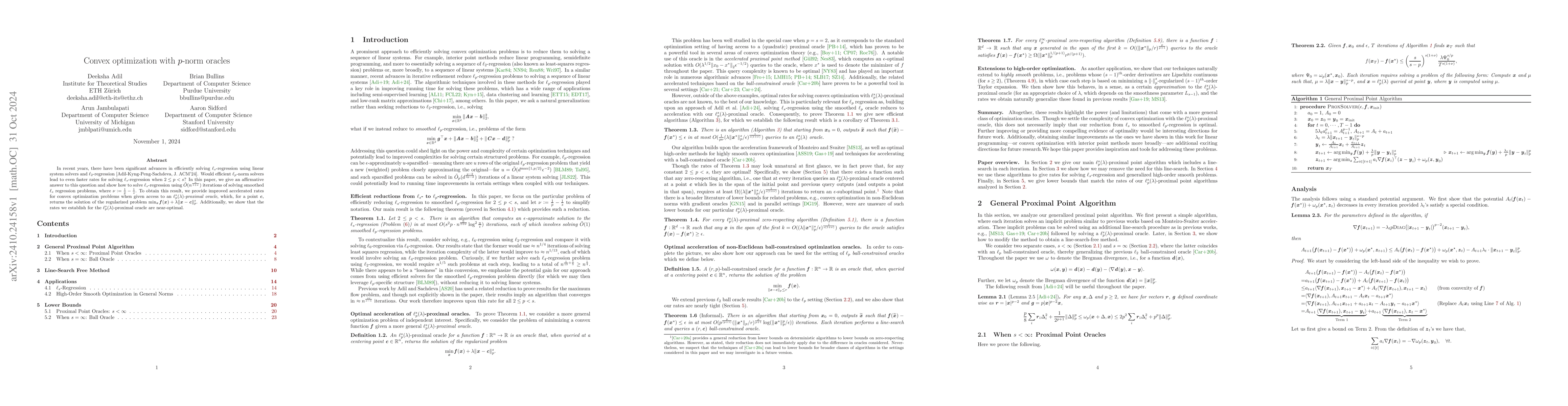 Thumbnail for Convex optimization with $p$-norm oracles
