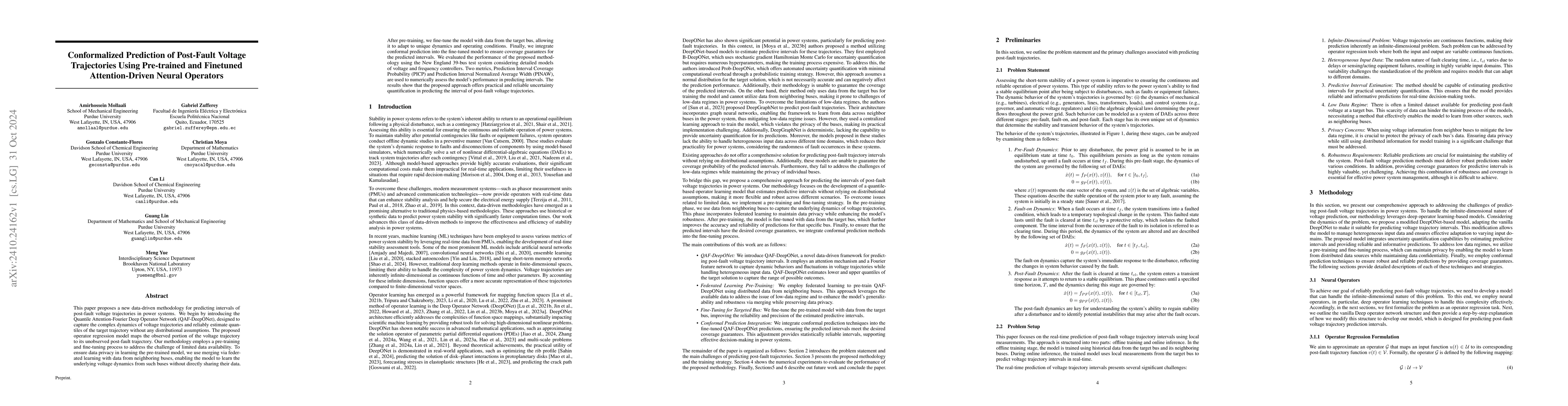 Thumbnail for Conformalized Prediction of Post-Fault Voltage Trajectories Using
  Pre-trained and Finetuned Attention-Driven Neural Operators