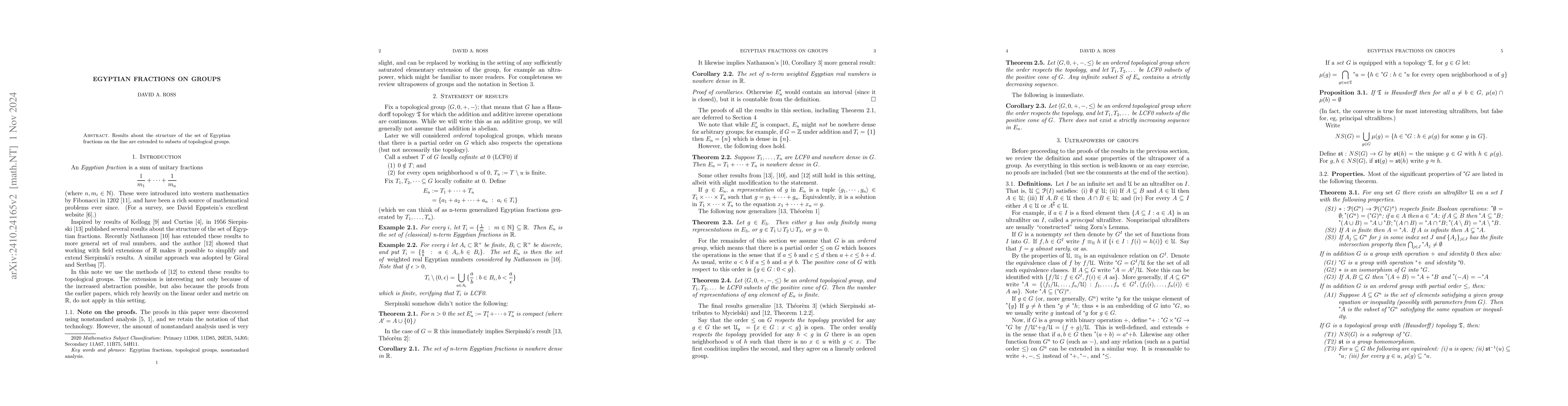 Thumbnail for Egyptian fractions on groups