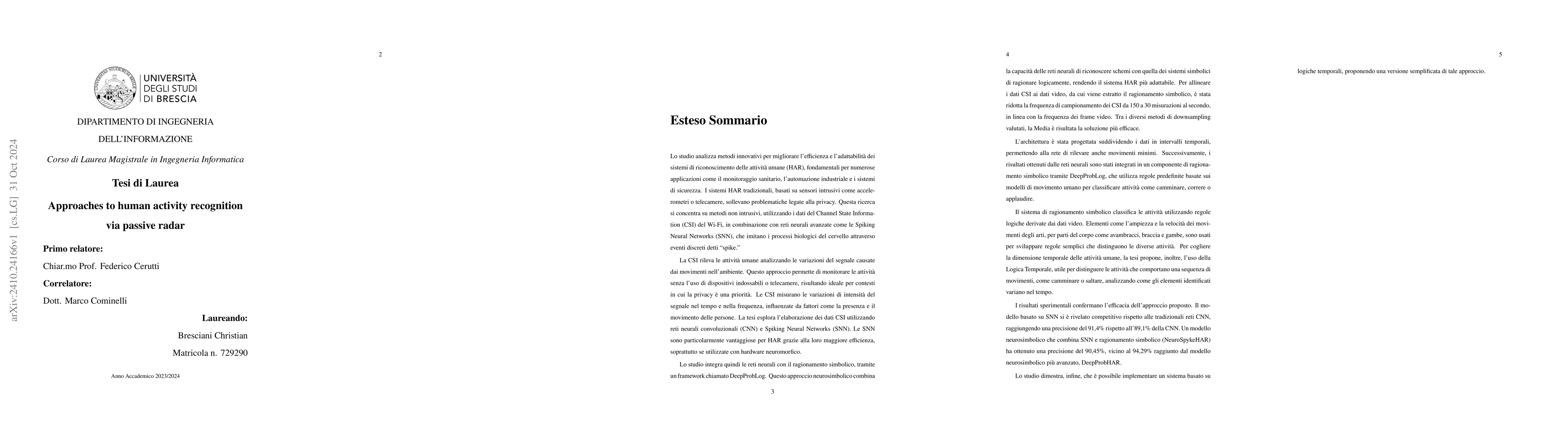 Thumbnail for Approaches to human activity recognition via passive radar