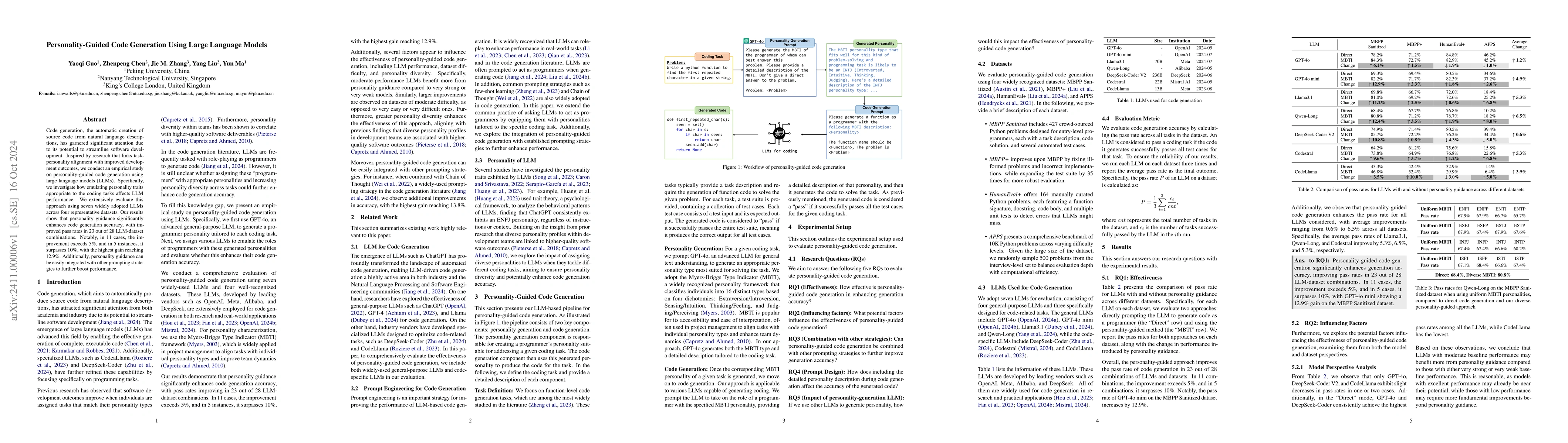 Thumbnail for Personality-Guided Code Generation Using Large Language Models