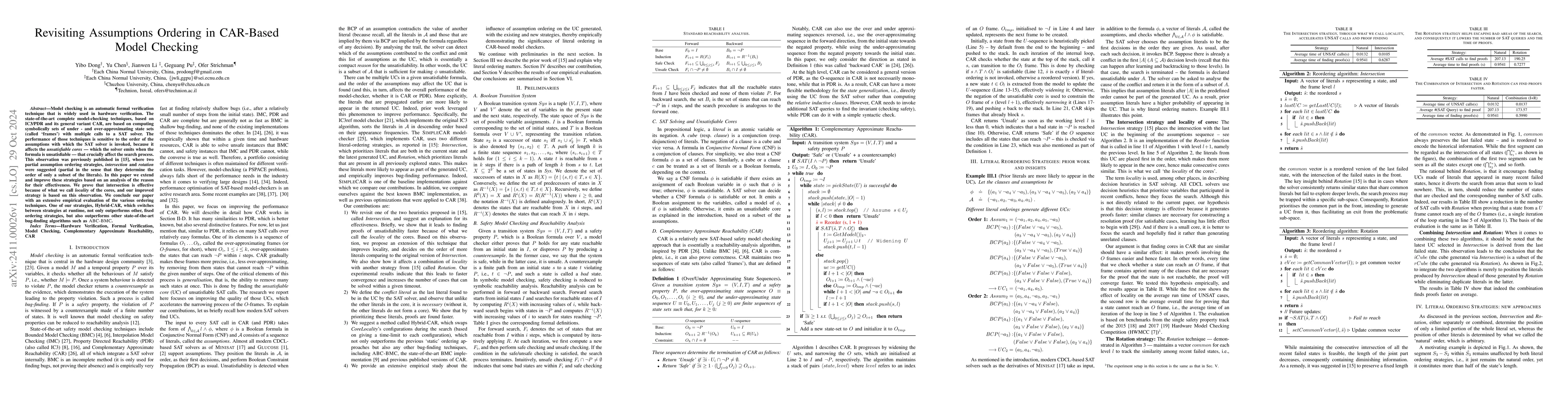 Thumbnail for Revisiting Assumptions Ordering in CAR-Based Model Checking