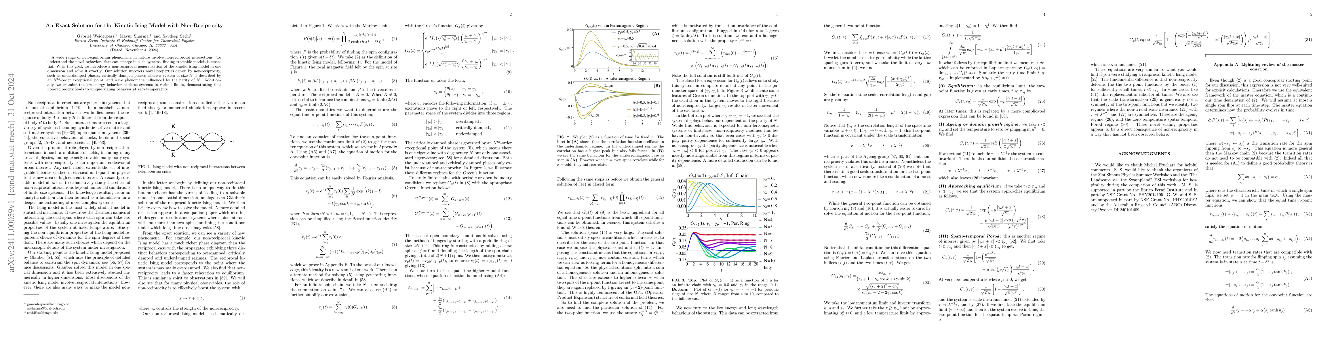 Thumbnail for An Exact Solution for the Kinetic Ising Model with Non-Reciprocity