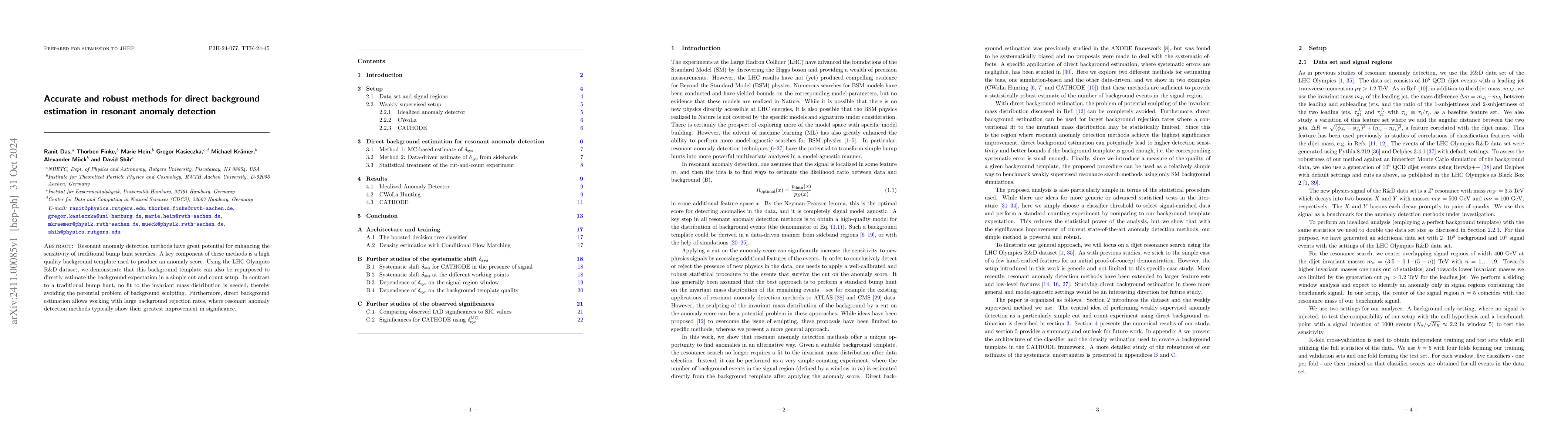 Thumbnail for Accurate and robust methods for direct background estimation in resonant
  anomaly detection