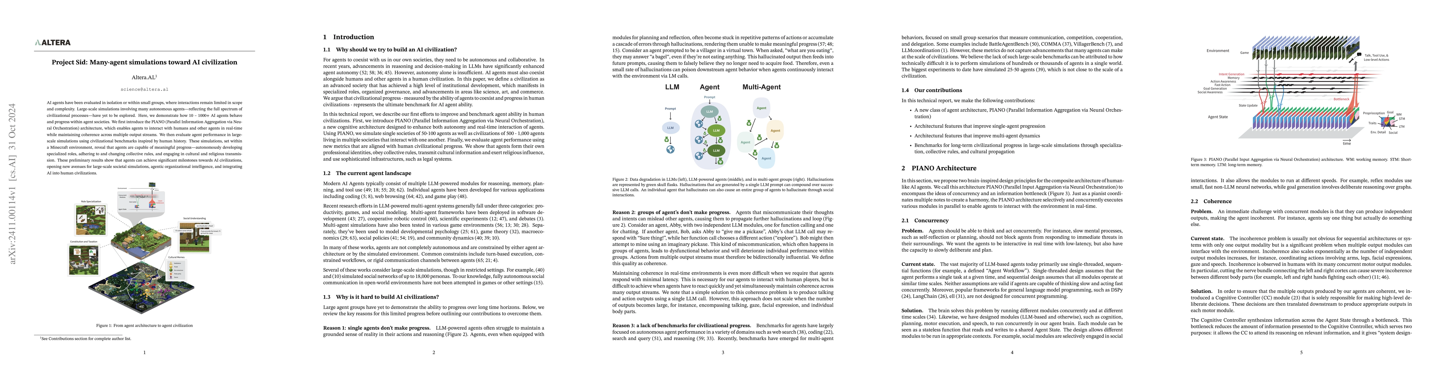 Thumbnail for Project Sid: Many-agent simulations toward AI civilization