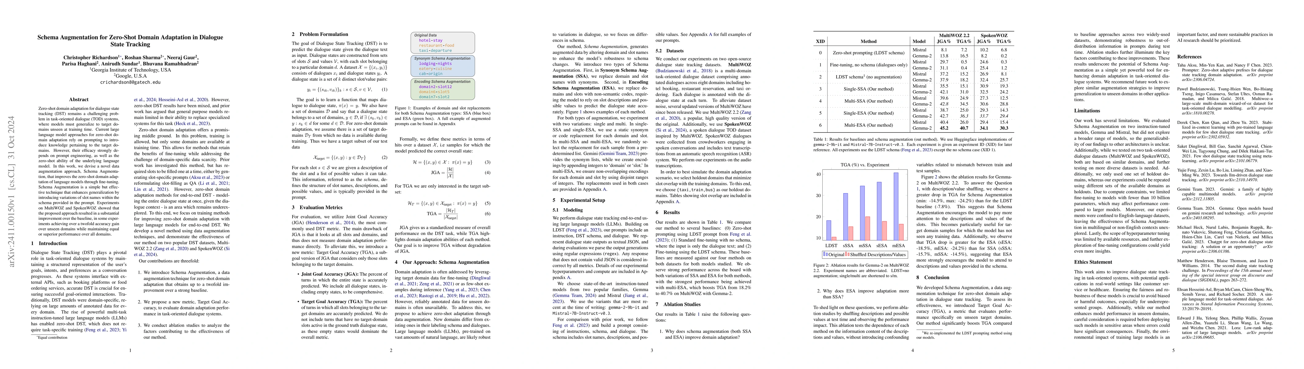 Thumbnail for Schema Augmentation for Zero-Shot Domain Adaptation in Dialogue State
  Tracking