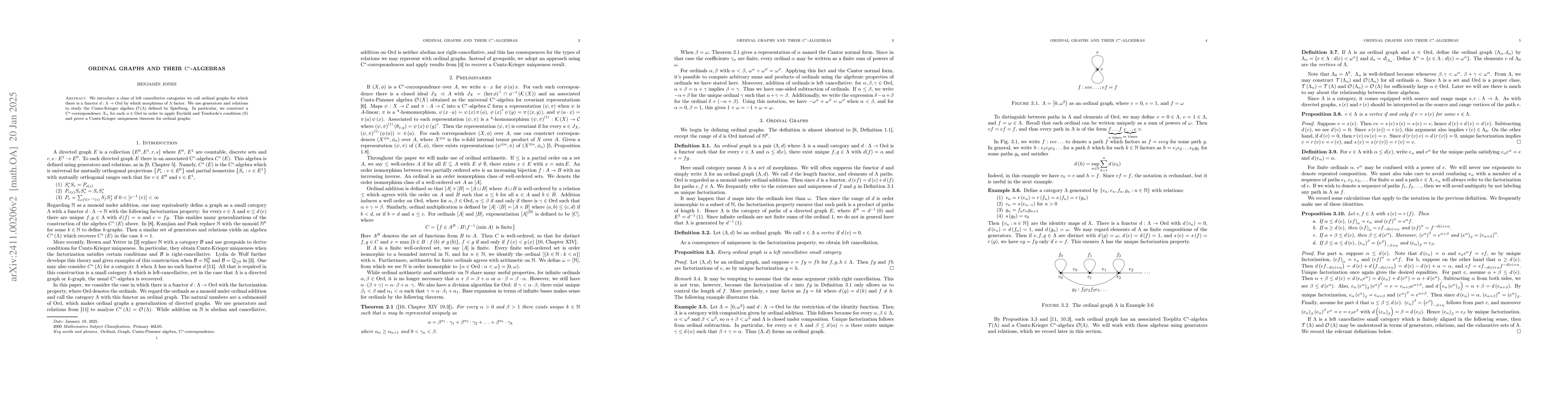 Thumbnail for Ordinal graphs and their $\mathrm{C}^*$-algebras