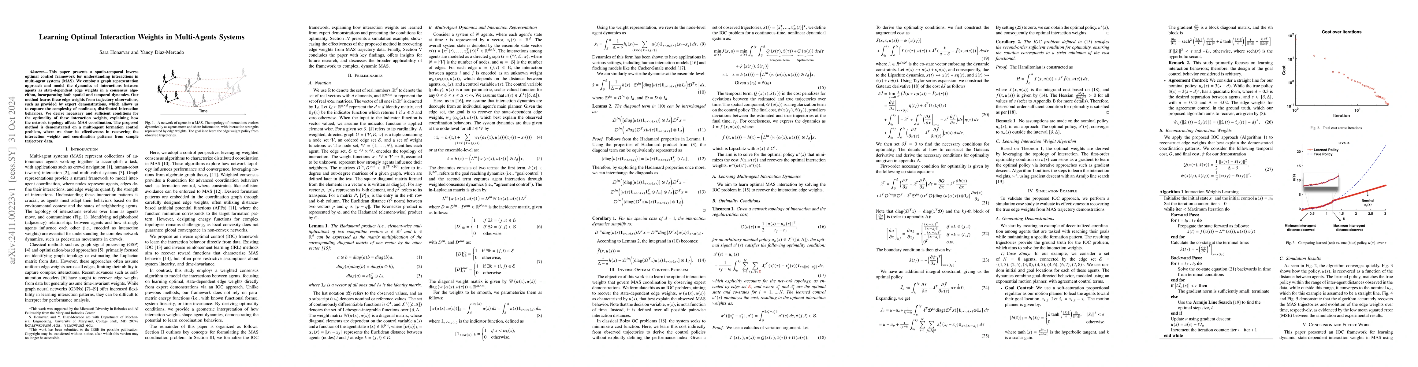 Thumbnail for Learning Optimal Interaction Weights in Multi-Agents Systems