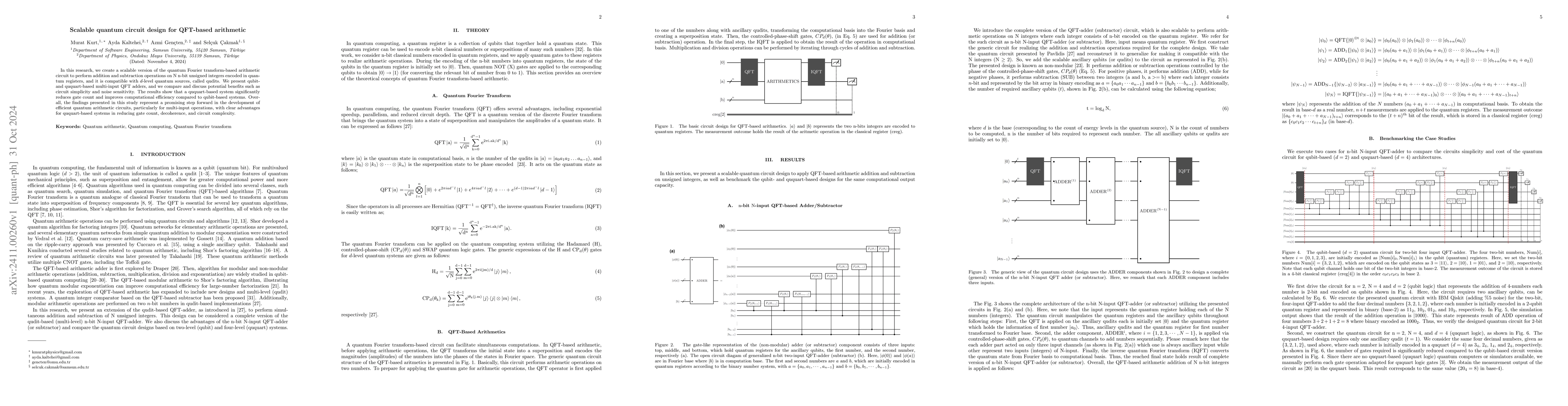 Thumbnail for Scalable quantum circuit design for QFT-based arithmetic