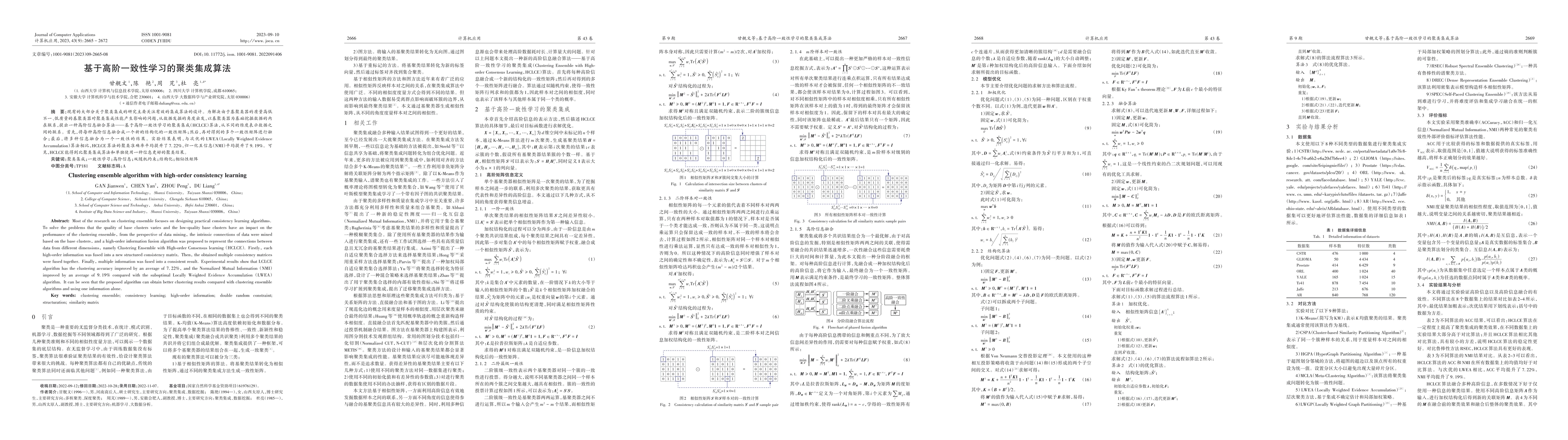 Thumbnail for Clustering ensemble algorithm with high-order consistency learning