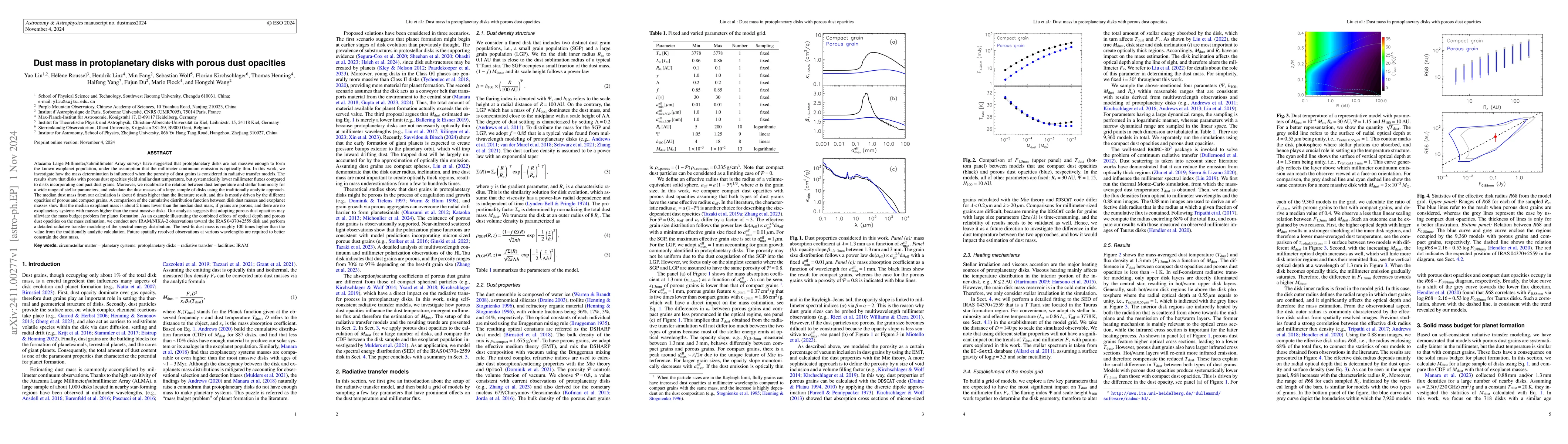 Thumbnail for Dust mass in protoplanetary disks with porous dust opacities