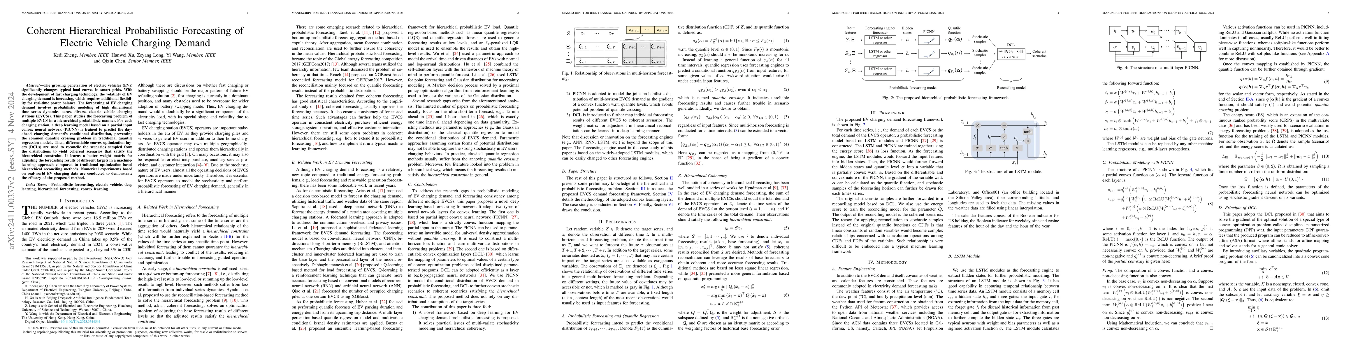 Thumbnail for Coherent Hierarchical Probabilistic Forecasting of Electric Vehicle
  Charging Demand