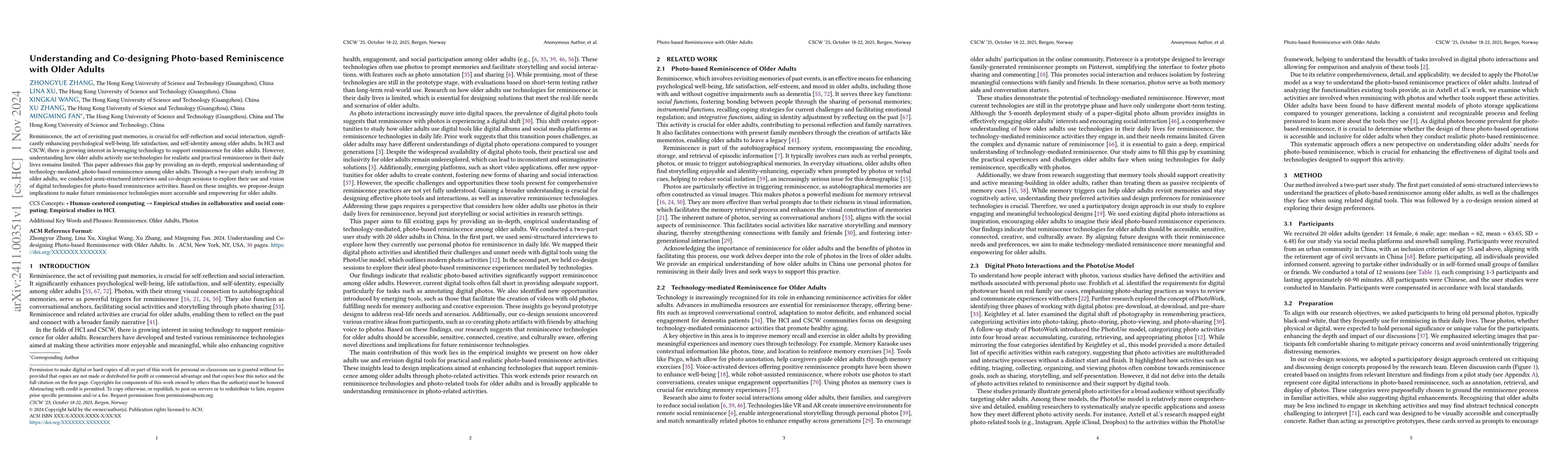 Thumbnail for Understanding and Co-designing Photo-based Reminiscence with Older
  Adults