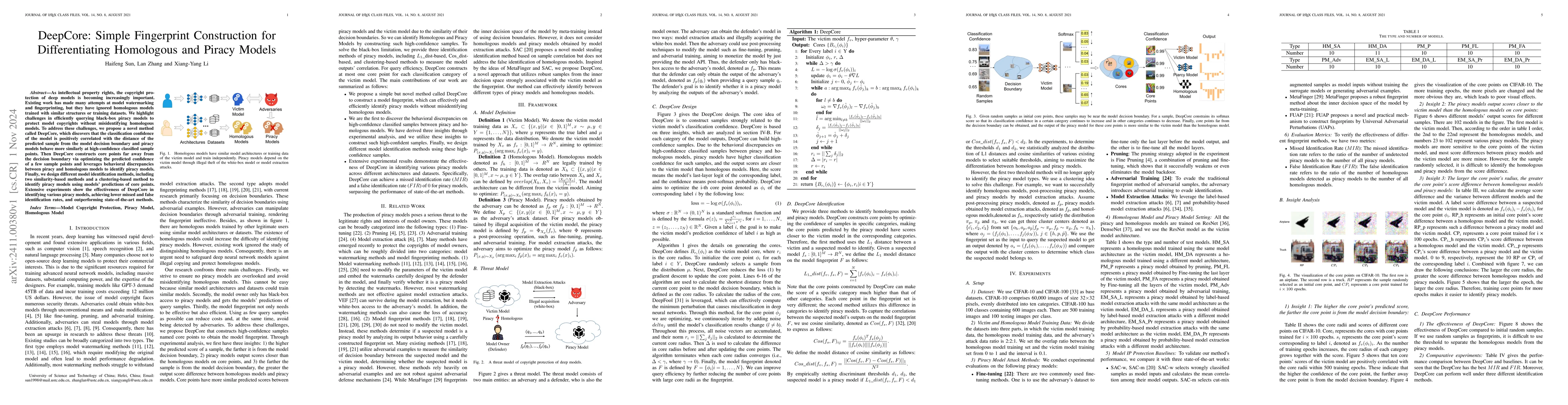 Thumbnail for DeepCore: Simple Fingerprint Construction for Differentiating Homologous
  and Piracy Models
