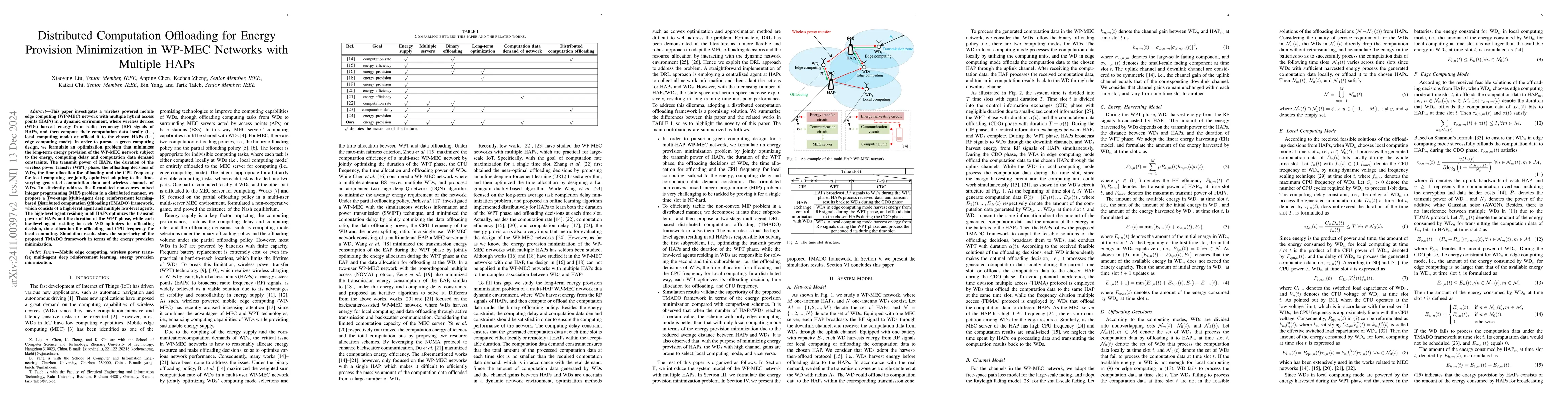 Thumbnail for Distributed Computation Offloading for Energy Provision Minimization in
  WP-MEC Networks with Multiple HAPs