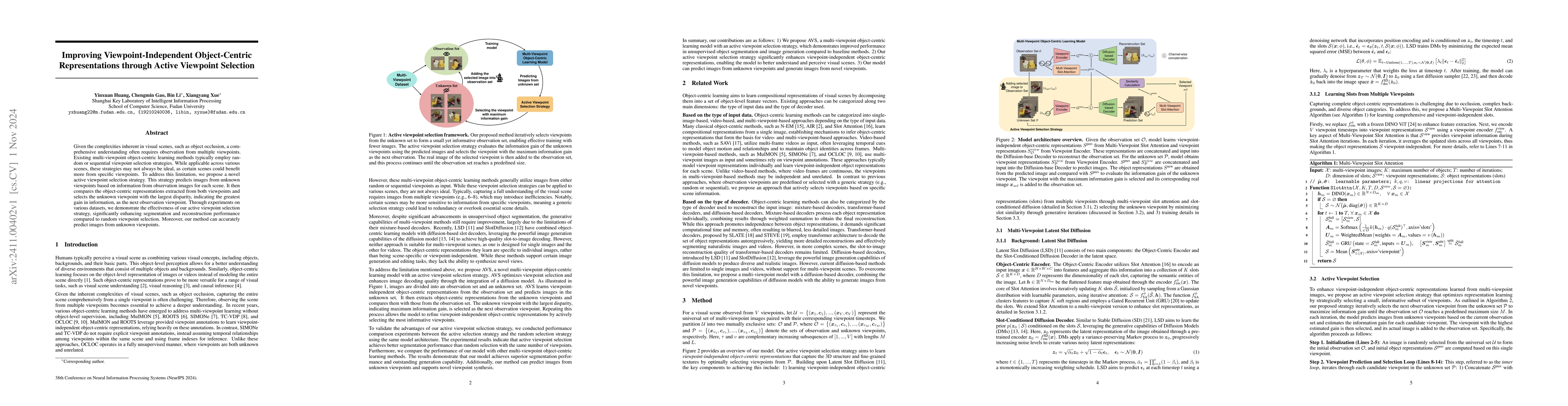 Thumbnail for Improving Viewpoint-Independent Object-Centric Representations through
  Active Viewpoint Selection