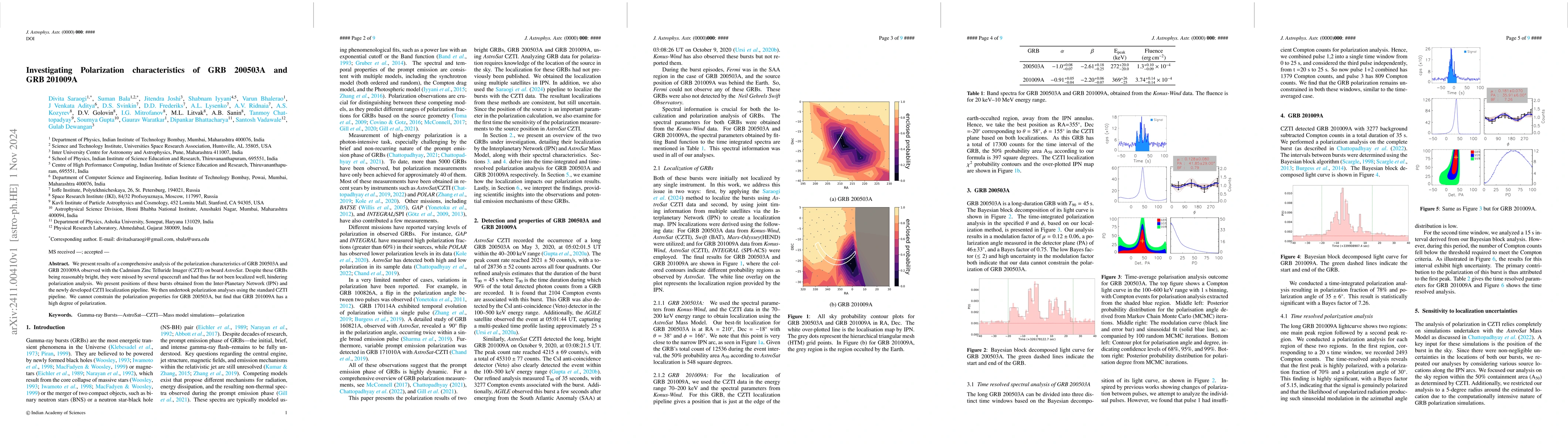 Thumbnail for Investigating Polarization characteristics of GRB200503A and GRB201009A