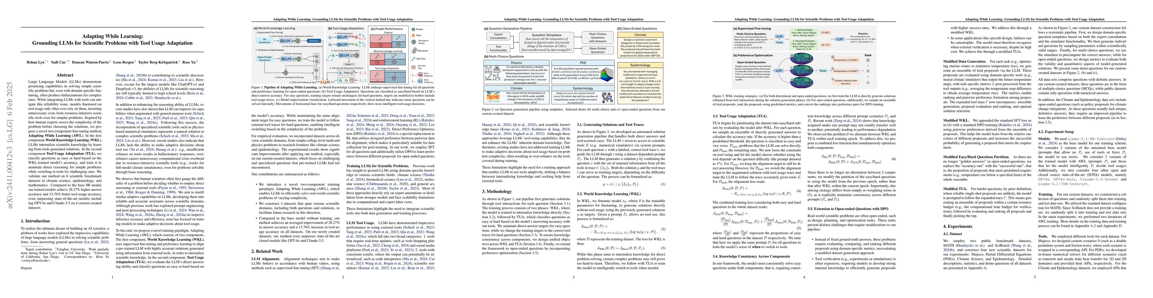 Thumbnail for Adapting While Learning: Grounding LLMs for Scientific Problems with
  Intelligent Tool Usage Adaptation