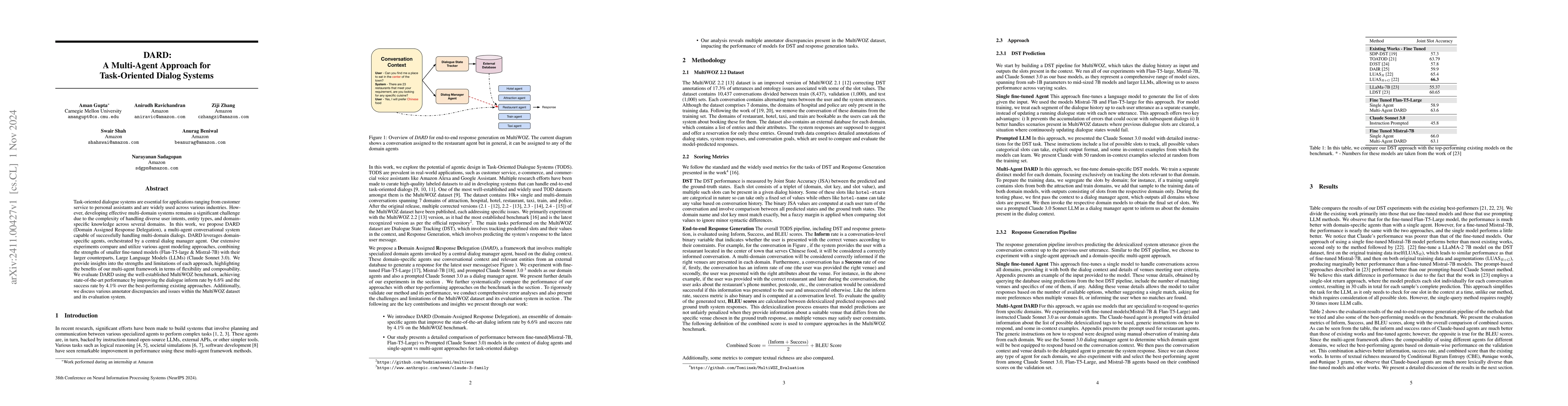 Thumbnail for DARD: A Multi-Agent Approach for Task-Oriented Dialog Systems