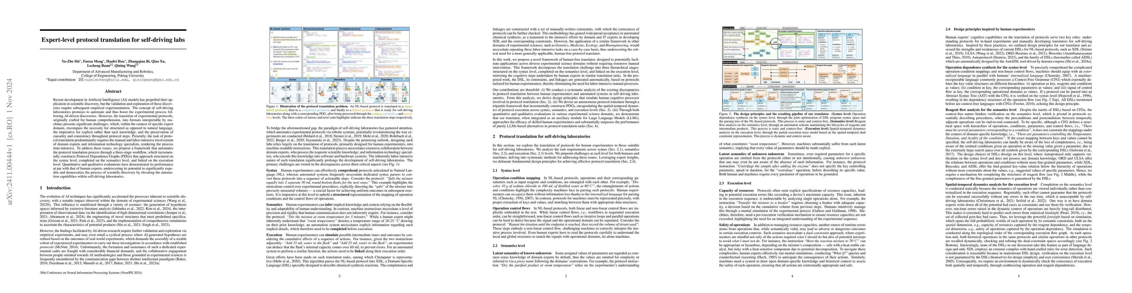 Thumbnail for Expert-level protocol translation for self-driving labs