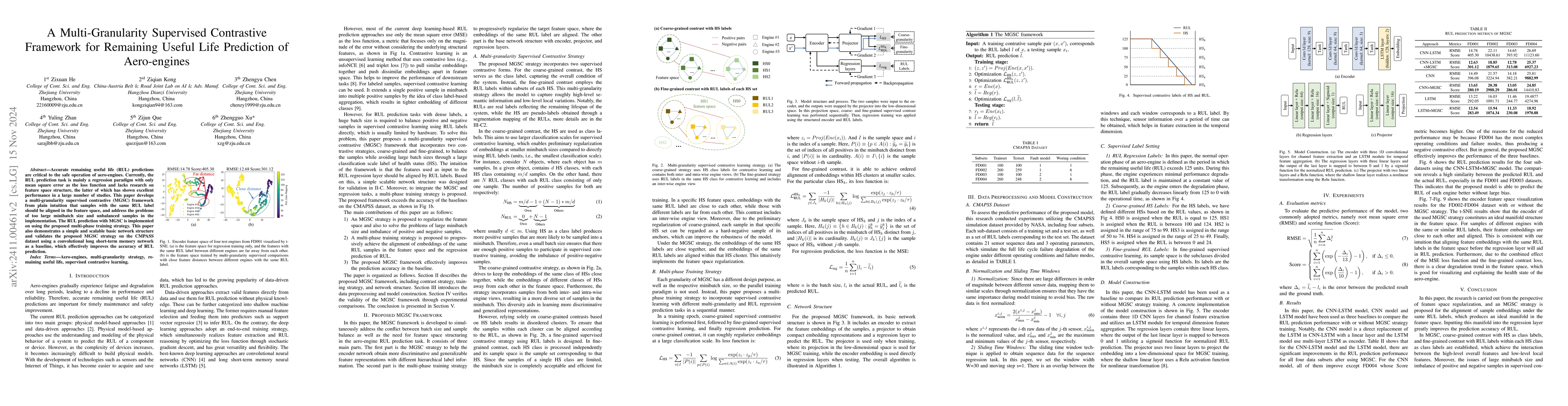 Thumbnail for A Multi-Granularity Supervised Contrastive Framework for Remaining
  Useful Life Prediction of Aero-engines