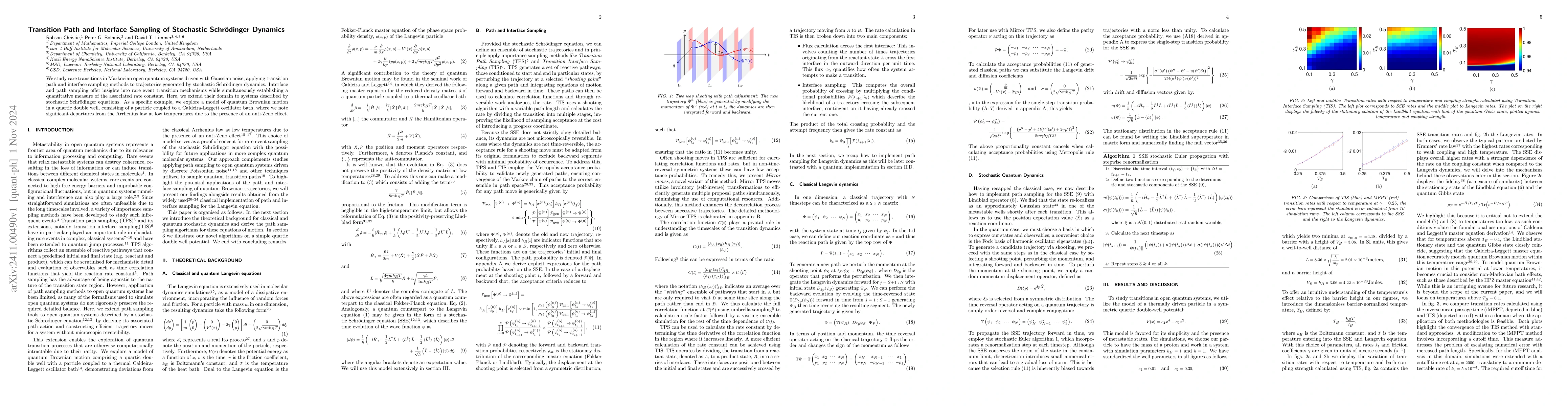 Thumbnail for Transition Path and Interface Sampling of Stochastic Schrödinger
  Dynamics