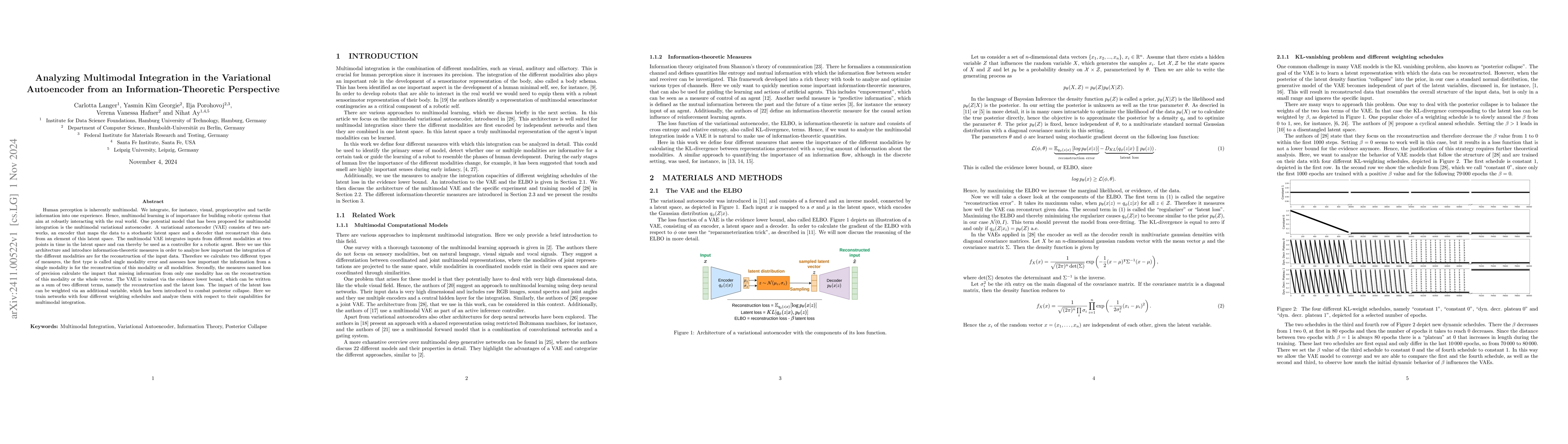 Thumbnail for Analyzing Multimodal Integration in the Variational Autoencoder from an
  Information-Theoretic Perspective
