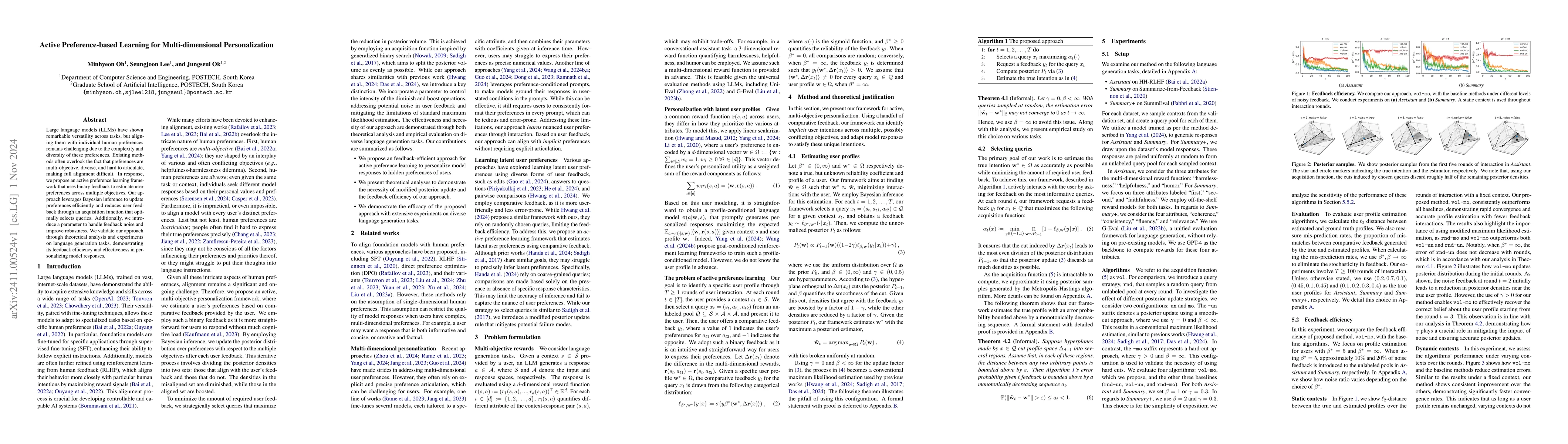 Thumbnail for Active Preference-based Learning for Multi-dimensional Personalization