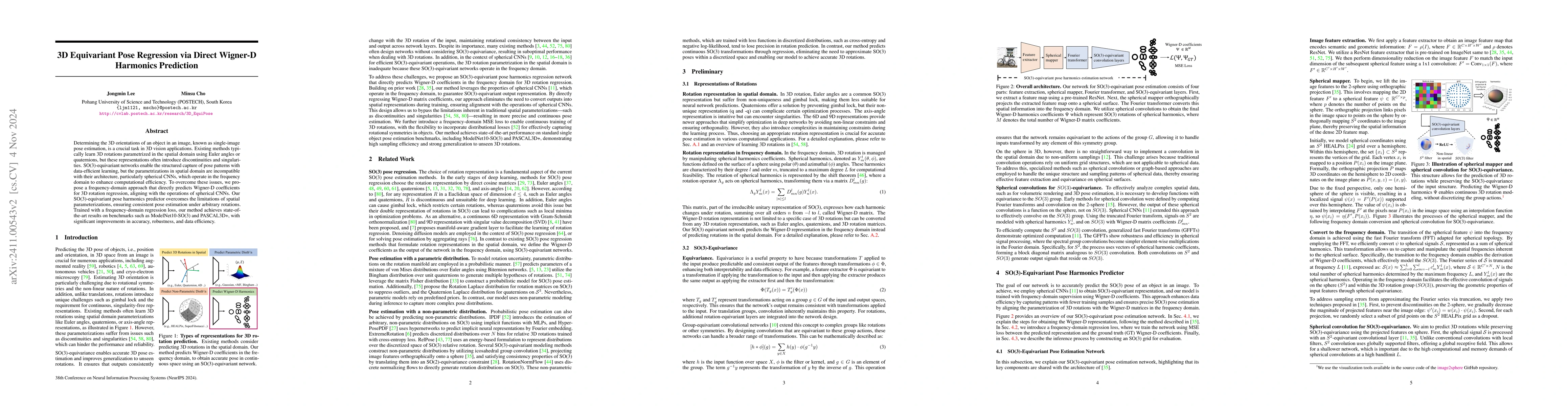 Thumbnail for 3D Equivariant Pose Regression via Direct Wigner-D Harmonics Prediction