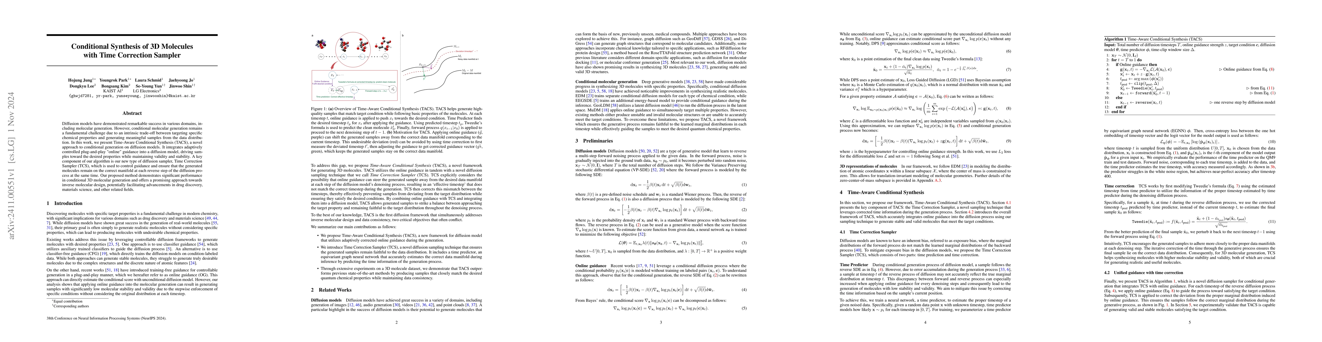 Thumbnail for Conditional Synthesis of 3D Molecules with Time Correction Sampler