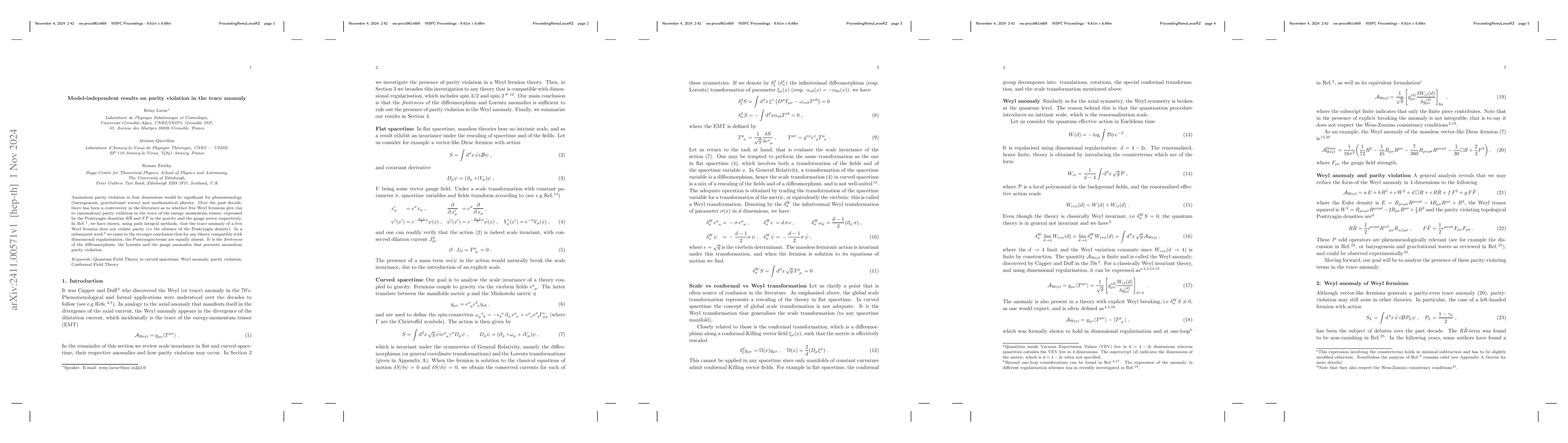 Thumbnail for Model-independent results on parity violation in the trace anomaly