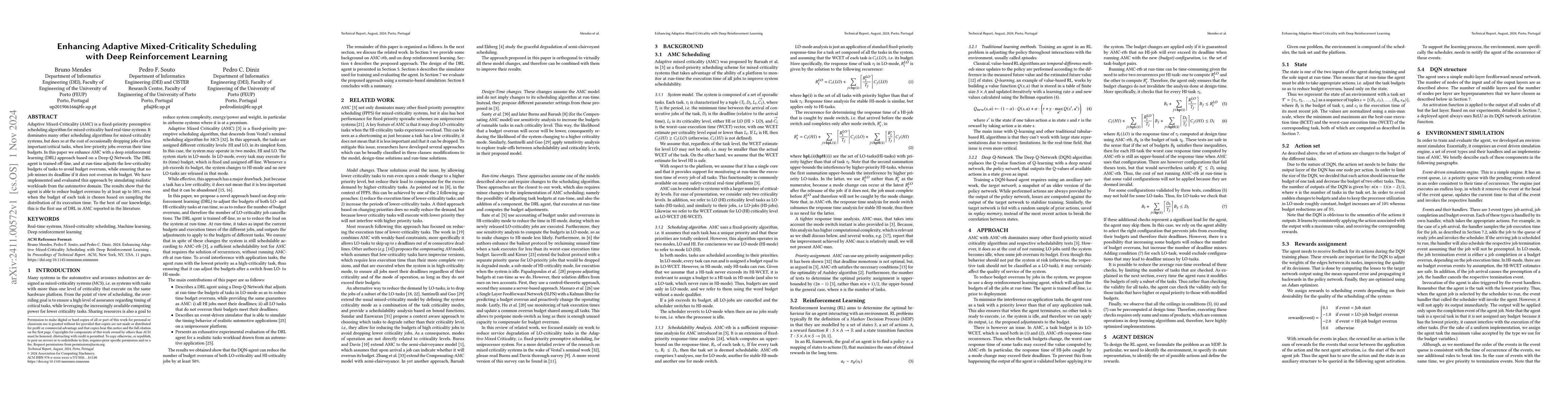 Thumbnail for Enhancing Adaptive Mixed-Criticality Scheduling with Deep Reinforcement
  Learning