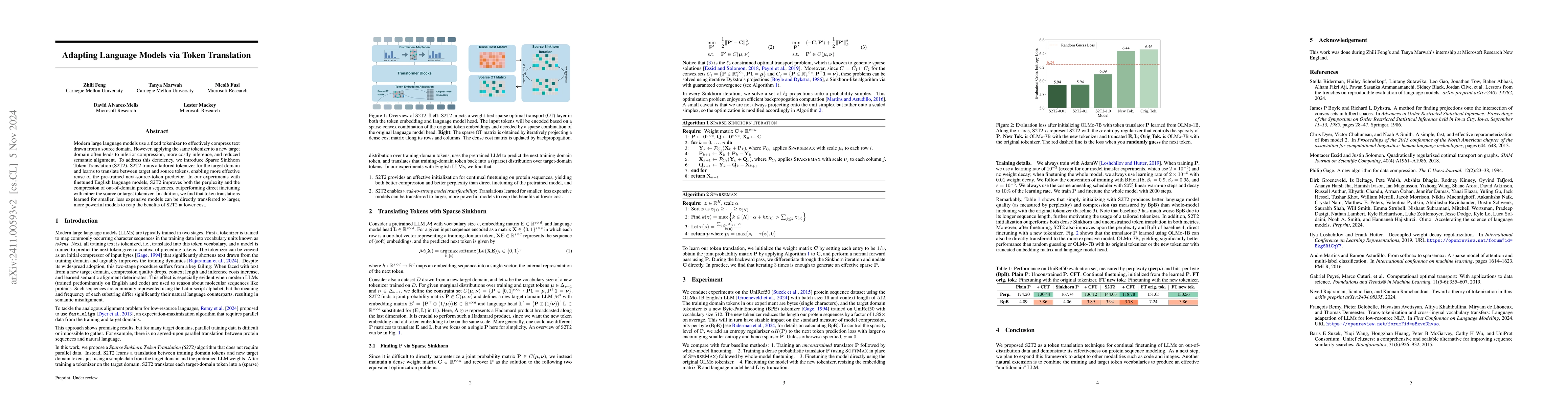 Thumbnail for Adapting Language Models via Token Translation