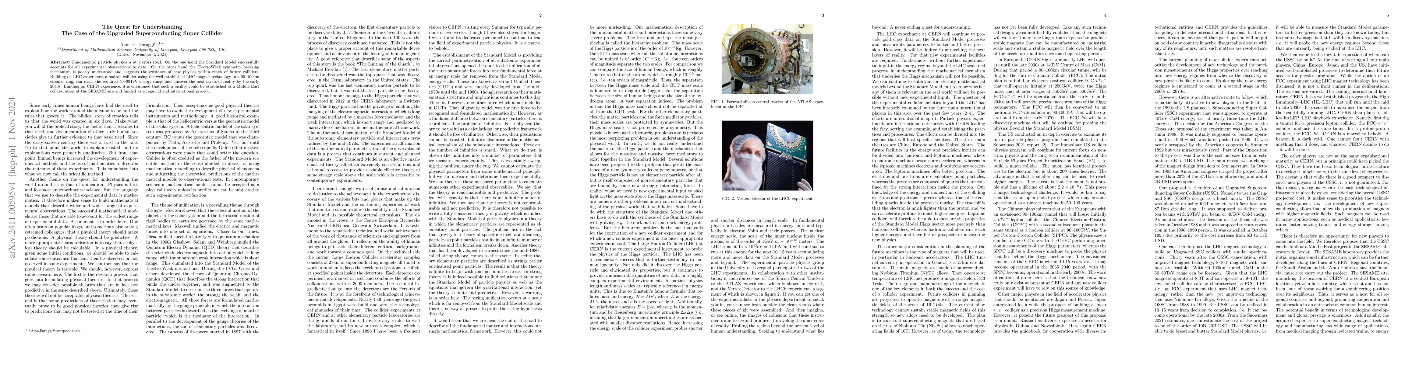Thumbnail for The Quest for Understanding: The Case of the Upgraded Superconducting
  Super Collider
