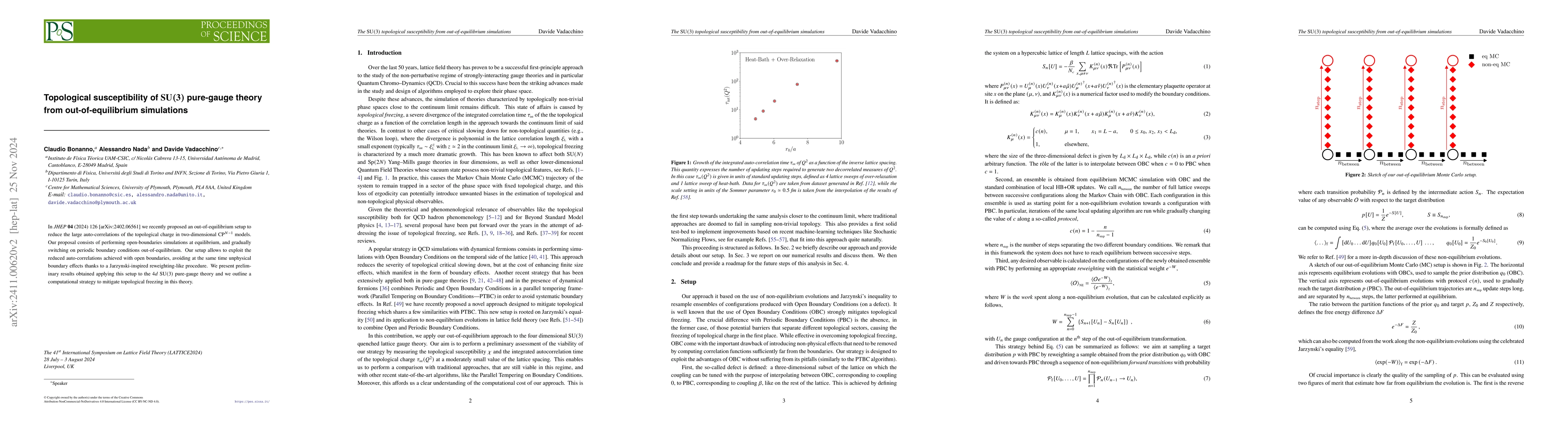 Thumbnail for Topological susceptibility of $\mathrm{SU}(3)$ pure-gauge theory from
  out-of-equilibrium simulations