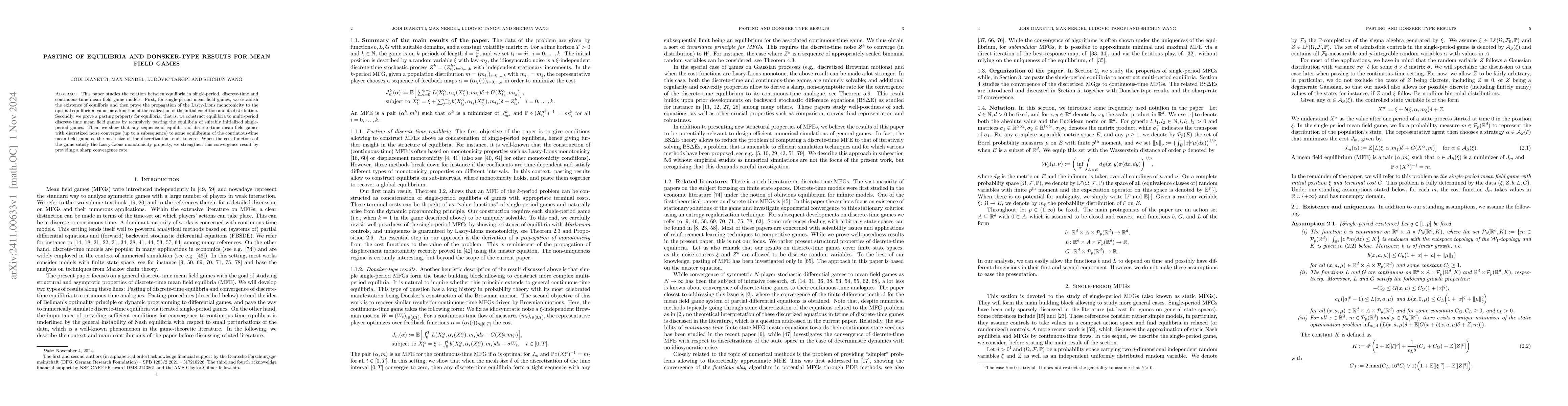 Thumbnail for Pasting of Equilibria and Donsker-type Results for Mean Field Games