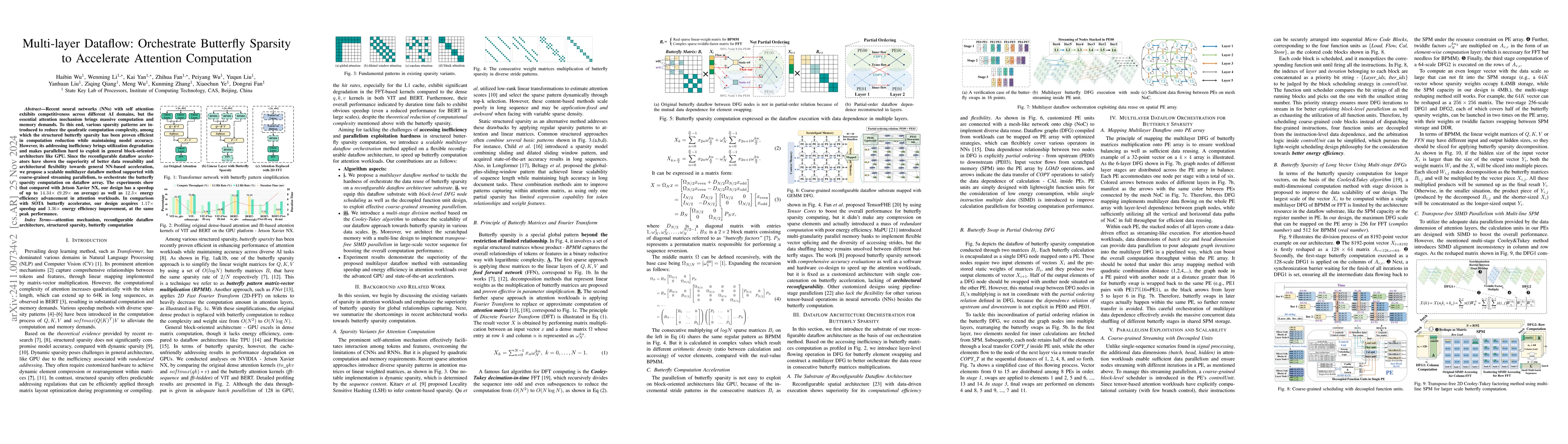 Thumbnail for Multilayer Dataflow: Orchestrate Butterfly Sparsity to Accelerate
  Attention Computation