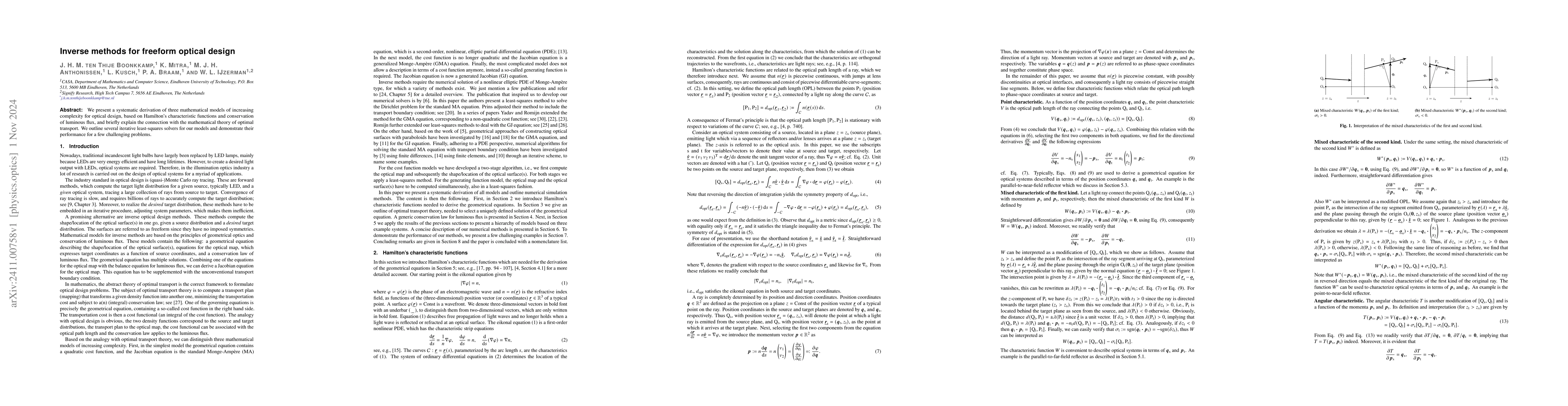 Thumbnail for Inverse methods for freeform optical design