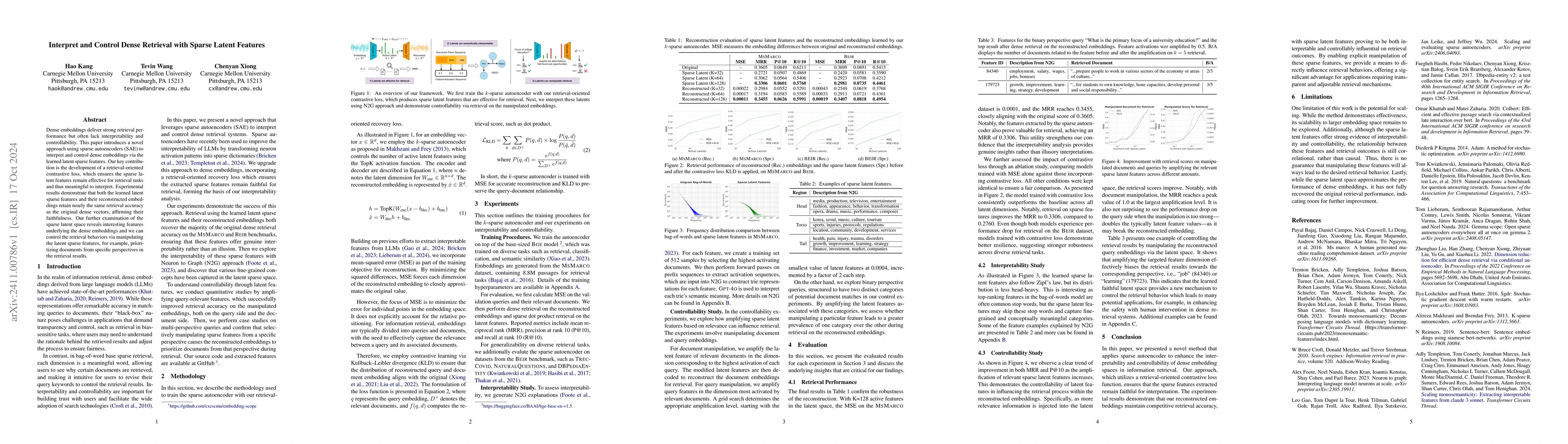 Thumbnail for Interpret and Control Dense Retrieval with Sparse Latent Features