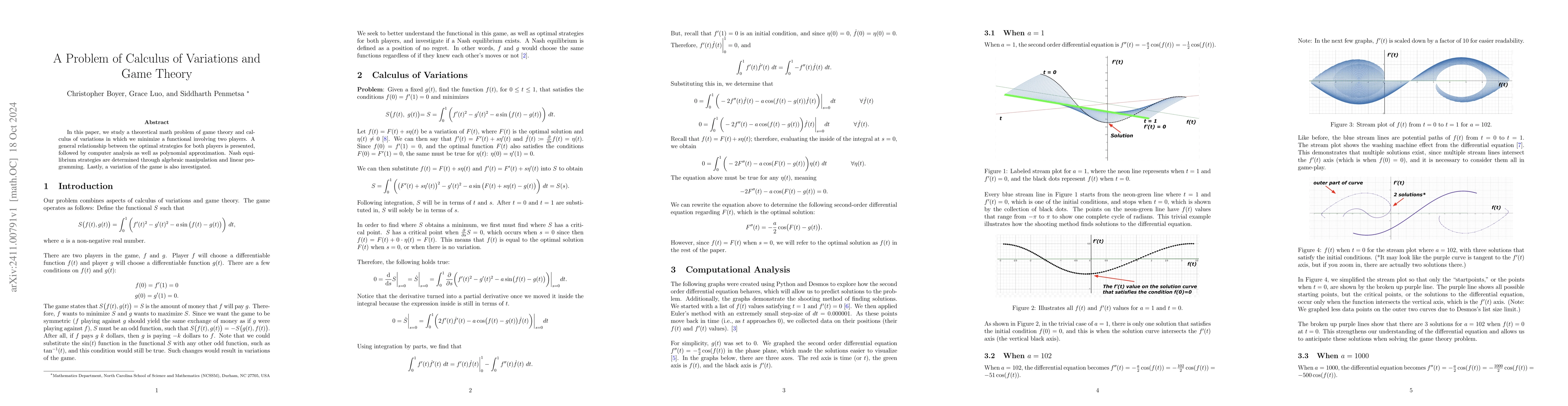 Thumbnail for A Problem of Calculus of Variations and Game Theory