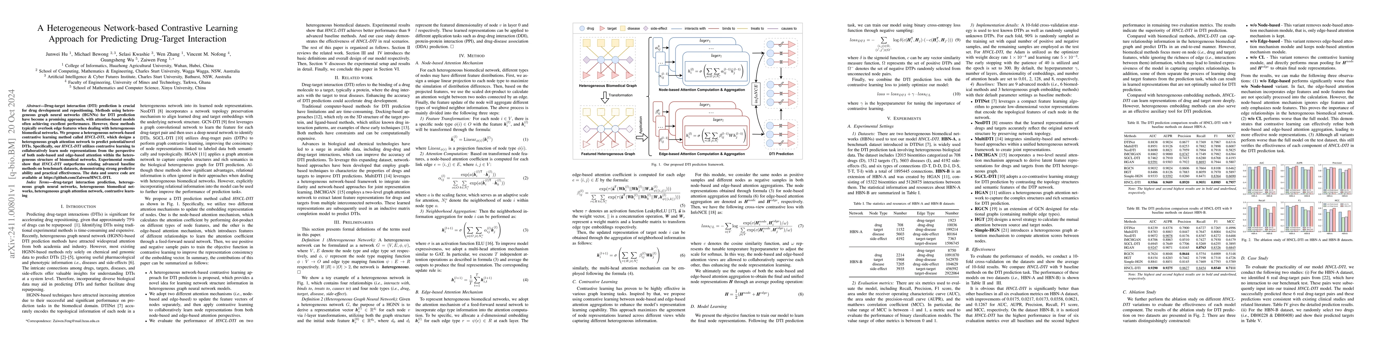 Thumbnail for A Heterogeneous Network-based Contrastive Learning Approach for
  Predicting Drug-Target Interaction