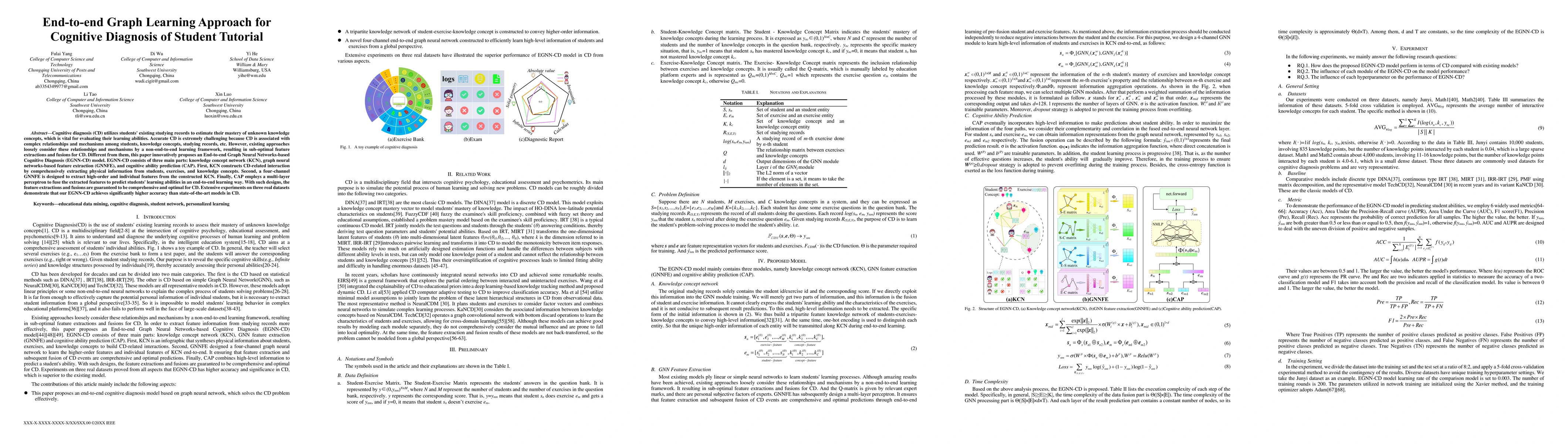 Thumbnail for End-to-end Graph Learning Approach for Cognitive Diagnosis of Student
  Tutorial