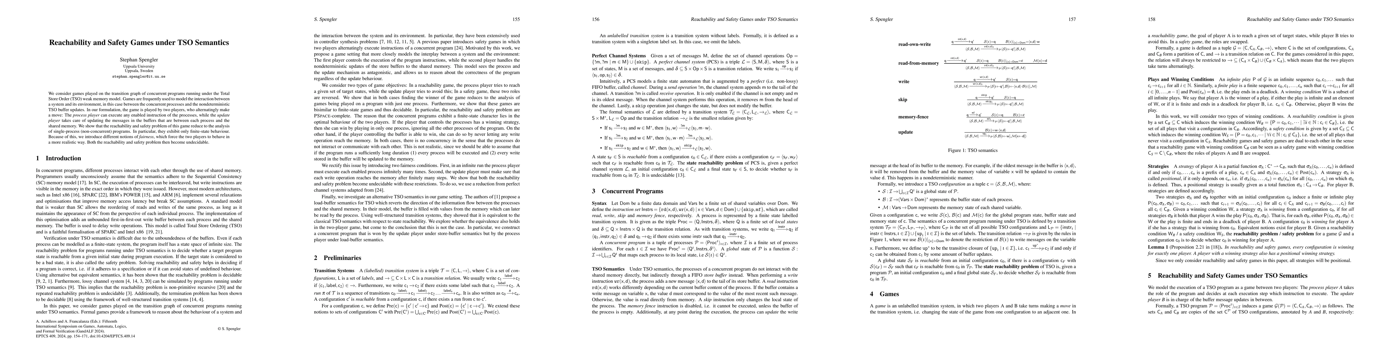 Thumbnail for Reachability and Safety Games under TSO Semantics