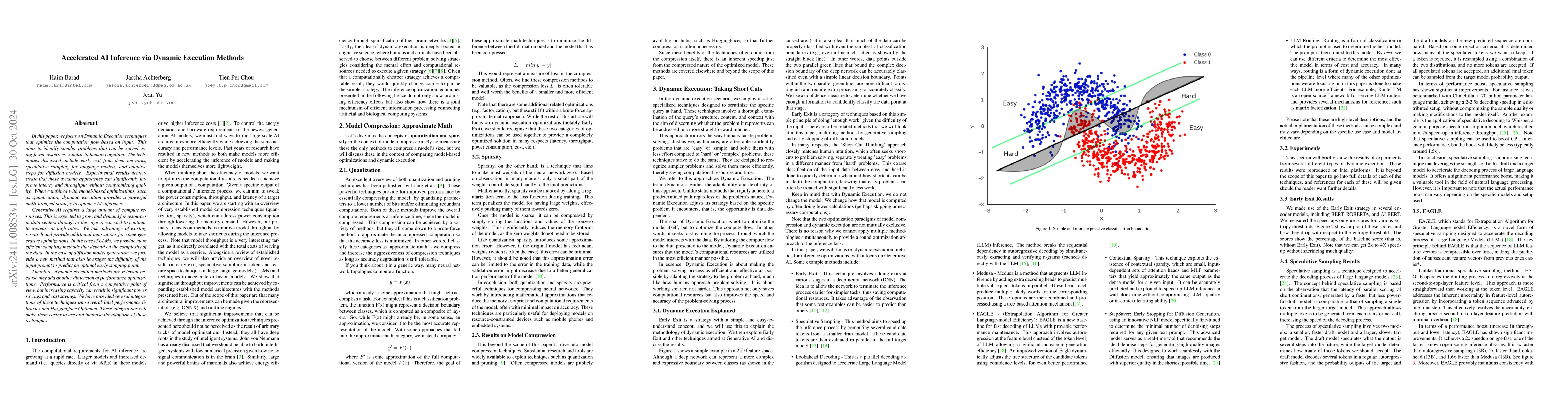Thumbnail for Accelerated AI Inference via Dynamic Execution Methods