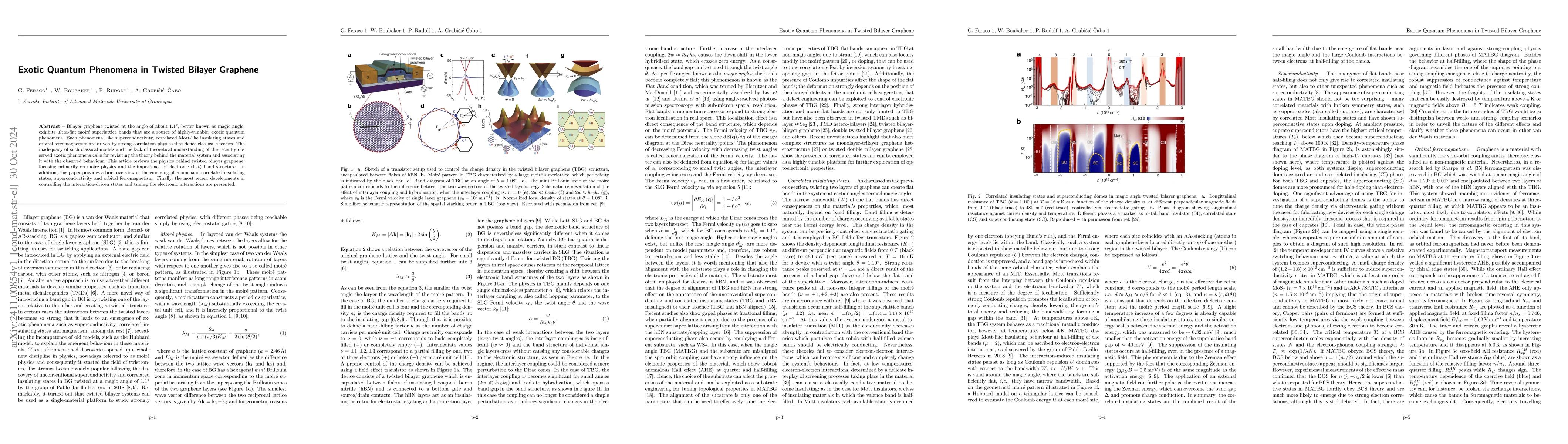 Thumbnail for Exotic Quantum Phenomena in Twisted Bilayer Graphene